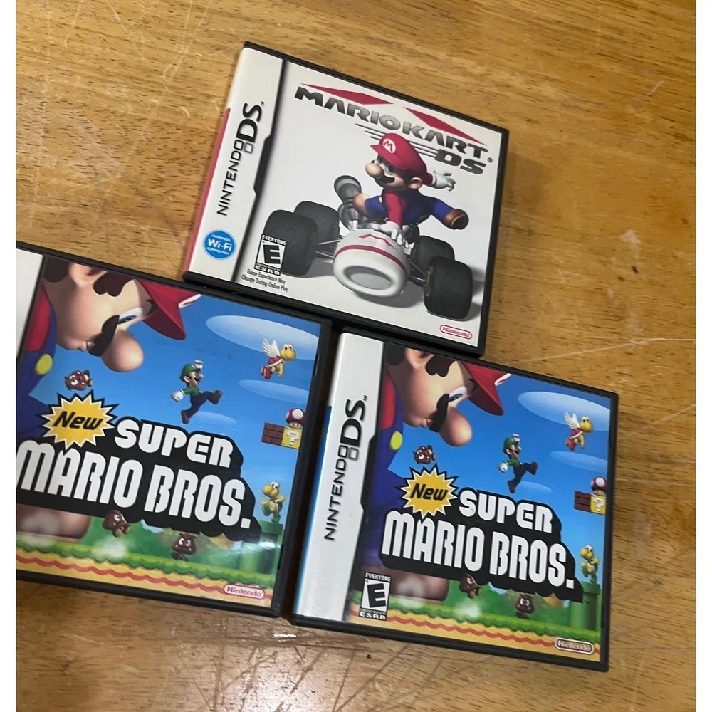 Nintendo DS Cases & Manuals Lot Mario Kart DS New Super Mario Bros NO GAMES‎ Vtg